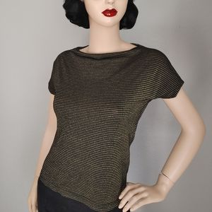 The Original Bad Girl Black/Gold Stripe Top